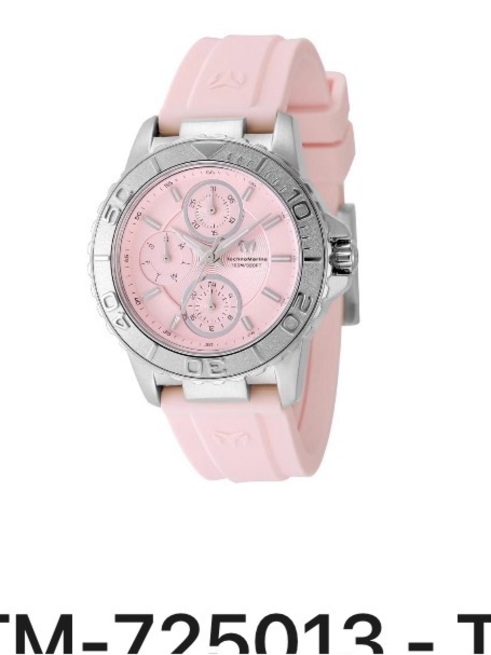 Invicta Pink Silicone Strap Watch with Silver Accents
